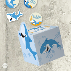 Kit imprimible tiburon shark ocean - comprar online