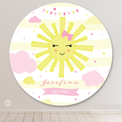 banner circular sol sun decorativo, sun party bundle