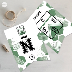 Banderines imprimibles cumpleaños futbol ferro tukit - comprar online