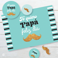 Kit imprimible decoracion dia del padre bigote tukit en internet