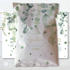Chips bags bolsita golosinera imprimible hojas eucalipto tukit - comprar online