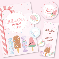 Kit imprimible golosinas helados candies caramelos pasteles tukit - tienda online
