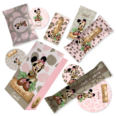 Kit imprimible minnie mouse safari rosa tukit - comprar online