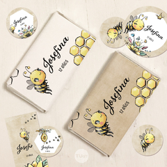 Kit imprimible abejas bee flores panal tukit - tienda online