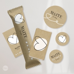 Kit imprimible textura papel kraft candy bar tukit en internet