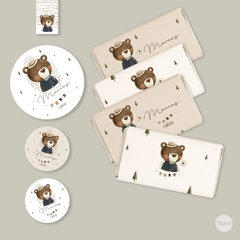 Kit imprimible animales del bosque acuarela oso tukit - TuKit
