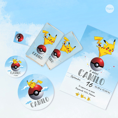 Kit imprimible pikachu pokemon candy bar tukit