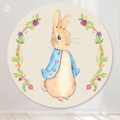 Bunting banner circular digital imprimible backdrop peter rabbit beige tukit