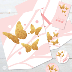 Kit imprimible mariposas doradas tukit en internet