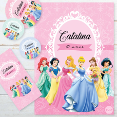 Kit imprimible princesas princess candy bar tukit - TuKit