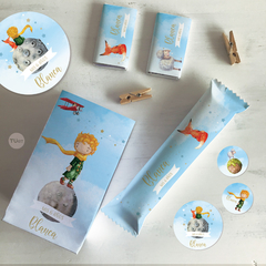 Kit imprimible el principito little prince acuarela cielo sky candy bar tukit en internet