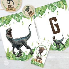 Kit imprimible dinosaurios leaves cumpleaños candy bar tukit en internet