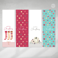 Marcadores de navidad imprimibles, bookmarks tukit