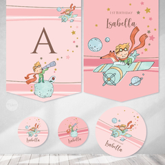 Kit imprimible el principito little prince rosa candy bar tukit - TuKit