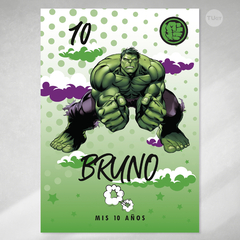 Kit imprimible super heroe superheroes hulk candy bar - TuKit