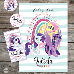 Kit imprimible my little pony pequeño pony tukit - tienda online