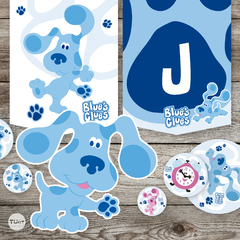 Imagen de Kit imprimible blues clues perrito las pistas de blue tukit