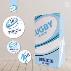 Kit imprimible rugby celeste blanco tukit en internet