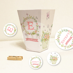 Kit imprimible mariposas y flores de colores candy bar tukit - tienda online