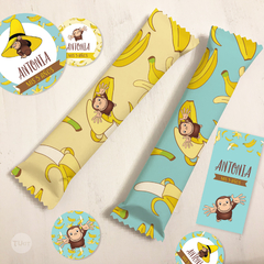 Kit imprimible jorge el curioso candy bar tukit - comprar online