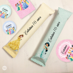 Kit imprimible princesas princess candy bar tukit - tienda online