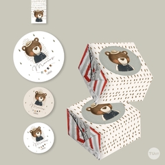 Kit imprimible animales del bosque acuarela oso tukit - tienda online
