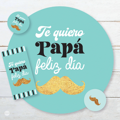 Kit imprimible decoracion dia del padre bigote tukit - tienda online