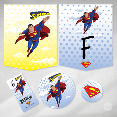 Kit imprimible super heroe superman tukit - TuKit