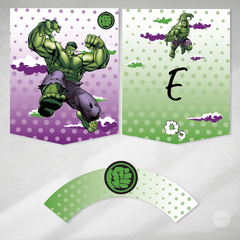 Kit imprimible super heroe superheroes hulk candy bar - tienda online