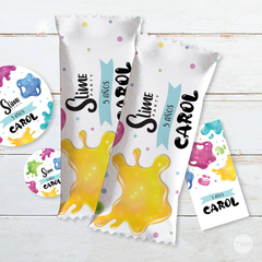 Imagen de Kit imprimible slime colores candy bar tukit