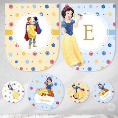 Kit imprimible cumpleaños princesa blanca nieves rojo amarillo azul tukit - tienda online