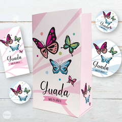 Kit imprimible mariposas de colores tukit - tienda online
