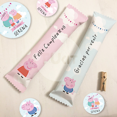 Kit imprimible peppa pig george family familia candy bar tukit - tienda online