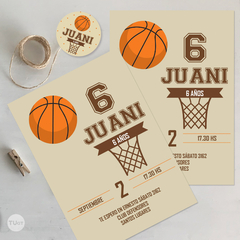 Kit imprimible basket basquet basketball beige naranja candy bar tukit en internet