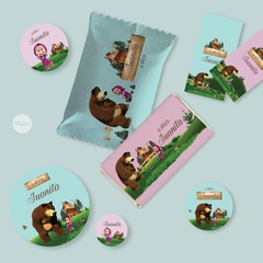 Kit imprimible masha y el oso candy bar tukit - comprar online