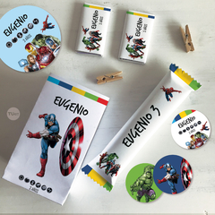 Kit imprimible super heroes superheroes tukit - tienda online