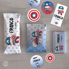 Kit imprimible superheroe capitan america tukit - tienda online