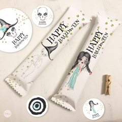 Kit imprimible halloween party acuarela tukit - tienda online