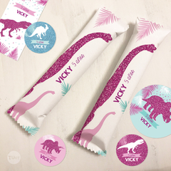 kit imprimible dinosaurios, glitter, rosa y tiffany, texturas, cumple dinos, dinosaur, silueta