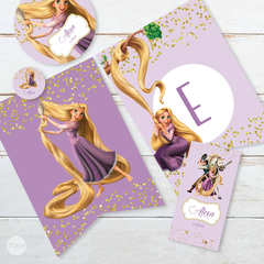 Kit imprimible rapunzel princesas candy bar edit pdf tukit - tienda online
