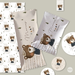 Imagen de Kit imprimible animales del bosque acuarela oso tukit