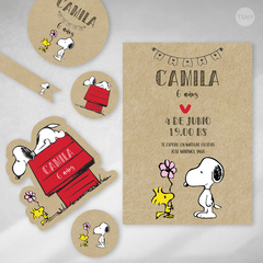 Kit imprimible snoopy kraft tukit