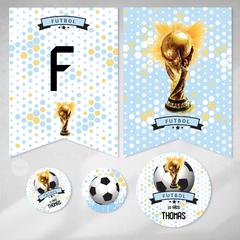 Kit imprimible futbol copa del mundo tukit