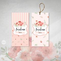 Imagen de Kit imprimible flores flowers salmon candy bar tukit