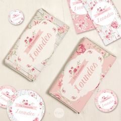 kit shabby chic, kit deco cumples, kit imprimible florcitas, bolsa golosinera flowers, banderin shabby, cartel florcitas, envoltorio para golosinas flores, tarjetas flores, invitaciones shabby chic, etiquetas y circulos flores, cumpleaños florcitas, birth