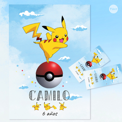 Kit imprimible pikachu pokemon candy bar tukit - comprar online