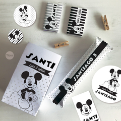 Imagen de Kit imprimible mickey mouse candy bar black tukit