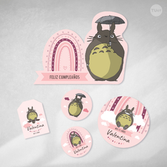 Kit imprimible mi vecino totoro rosa tukit