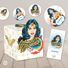 Kit imprimible mujer maravilla wonder woman tukit