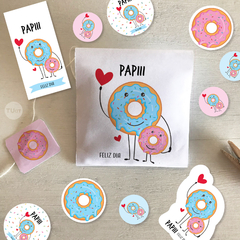 Kit imprimible decoracion dia del padre donas donuts tukit